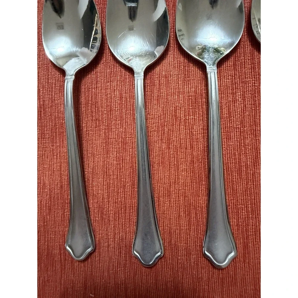 6 International Capri Frost Soup/Oval Spoons Replacement Stainless Flatware